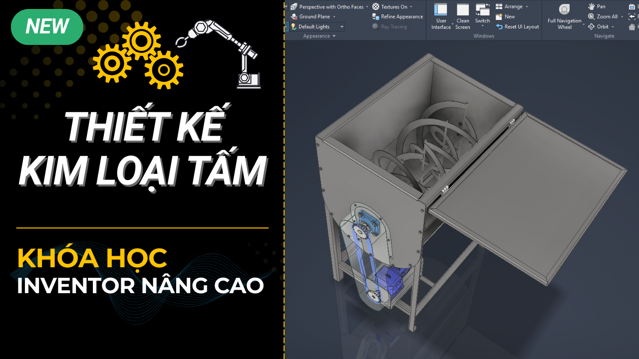 Khóa học Inventor sheetmetal kim loại tấm